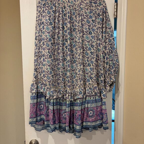 Spell and the Gypsy collective dress mini blue paisley print size small - Picture 3 of 6